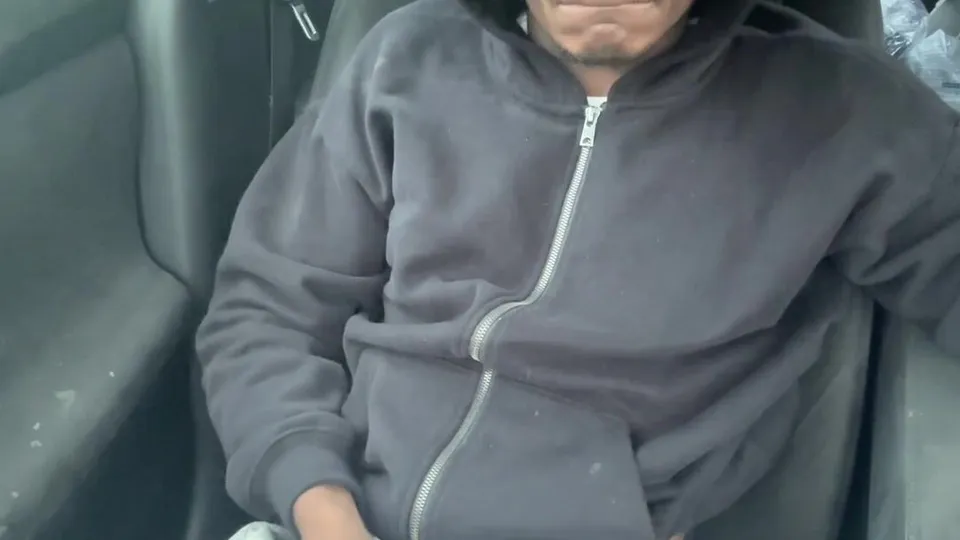 BBC Jerking off his big black cock in his car