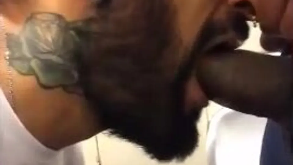 Bearded bathroom sucker - ThisVid.com
