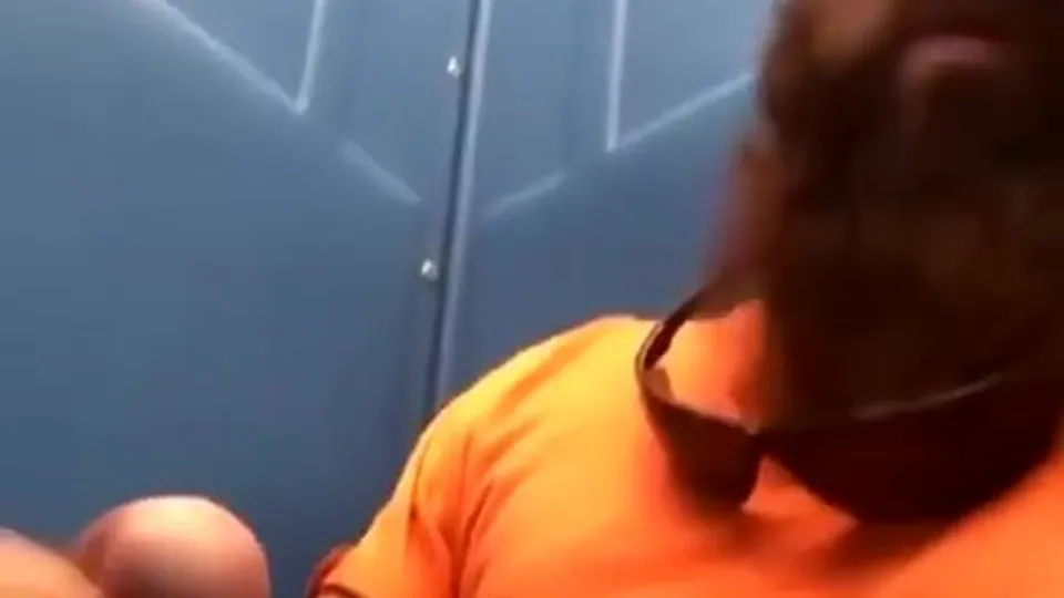 Bearded redneck tradie jerks & cums in the porta potty - ThisVid.com