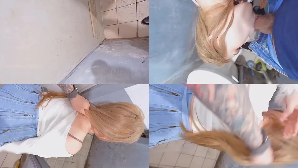 Beautiful girl was creampied in the parking lot  