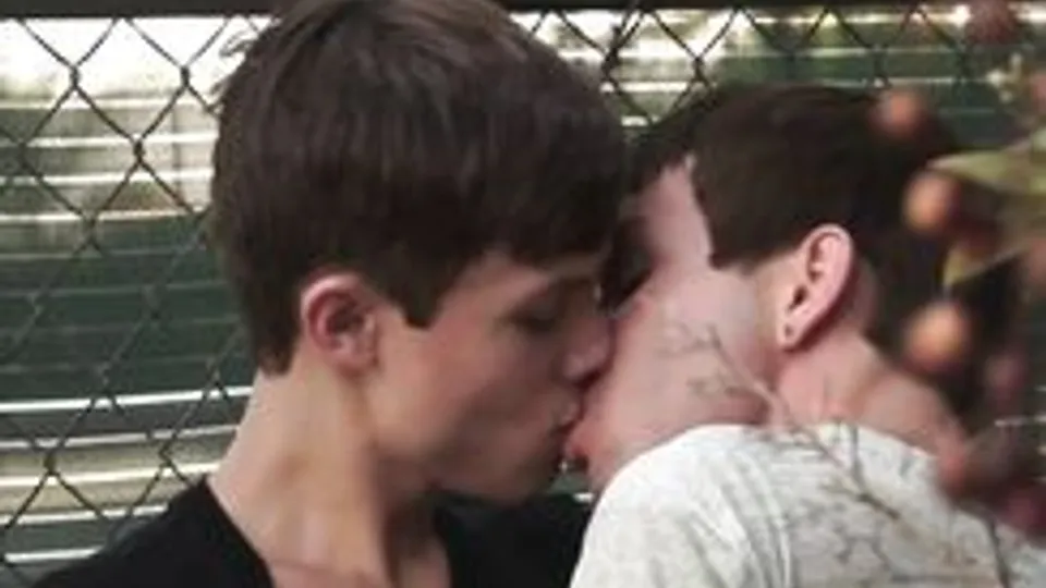 Behind the wall twink sex gay porn