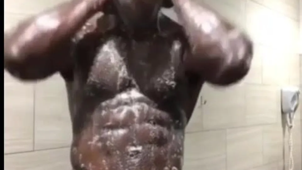 Big black cock in the shower - ThisVid.com