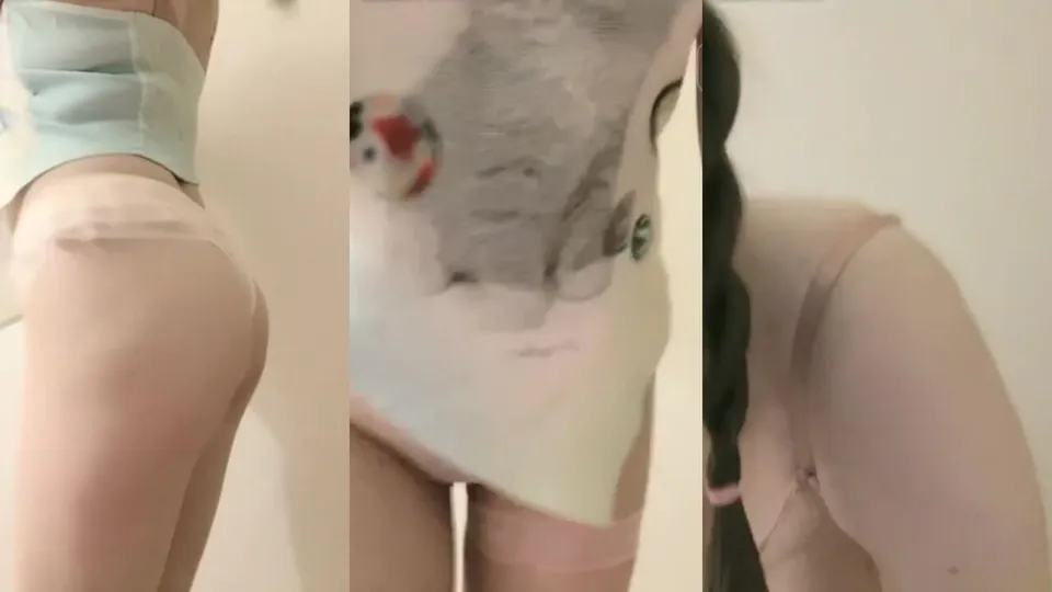 Big boobs girl taking selfies and stripping 