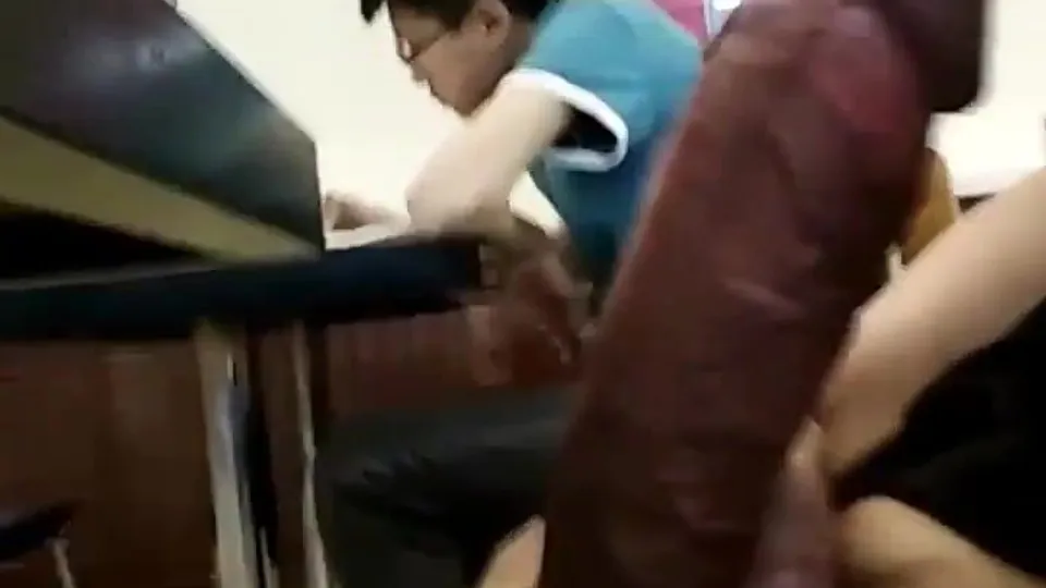 Big dick in cafeteria