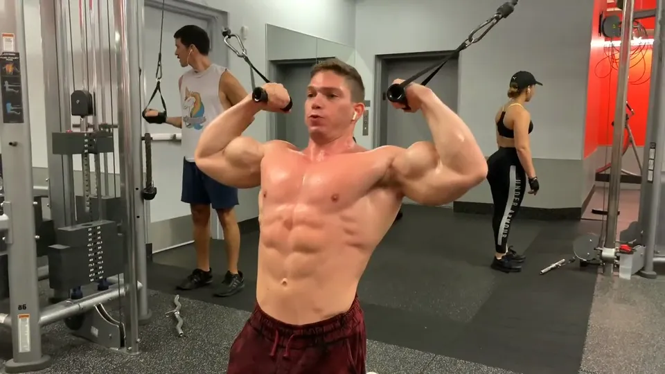 Gym Guy Shows Off Massive Biceps