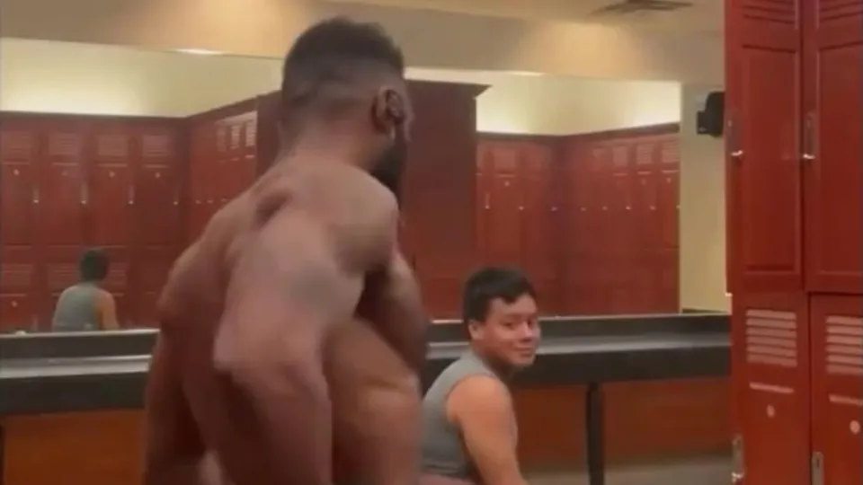 Black men flashing/showing off in locker rooms #2 - ThisVid.com