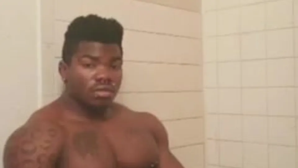 Black Muscle God in Action