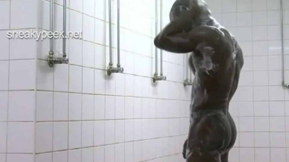 黒人マッチョシャワー見学