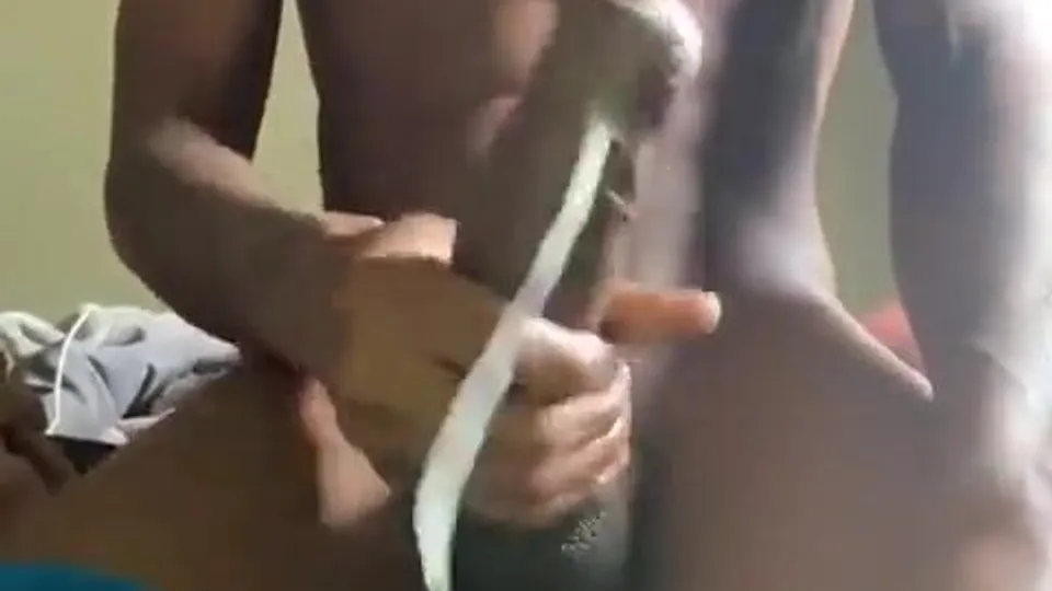 Black teen dick cum explosion