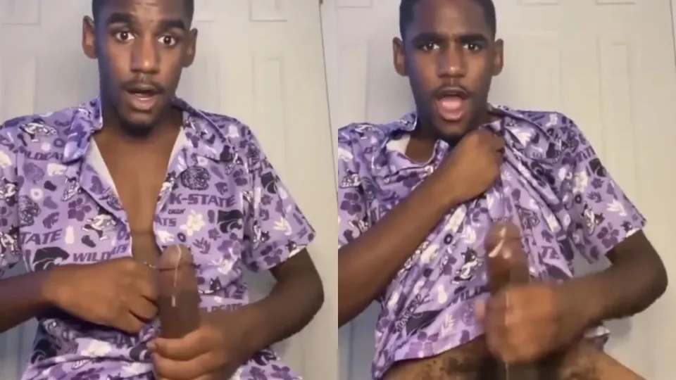 Black teen has *PREMATURE* cumshot - ThisVid.com