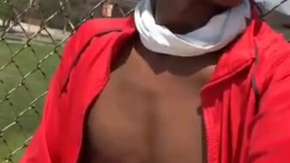 Black Twink Jerks Off and cums outdoors twink porn