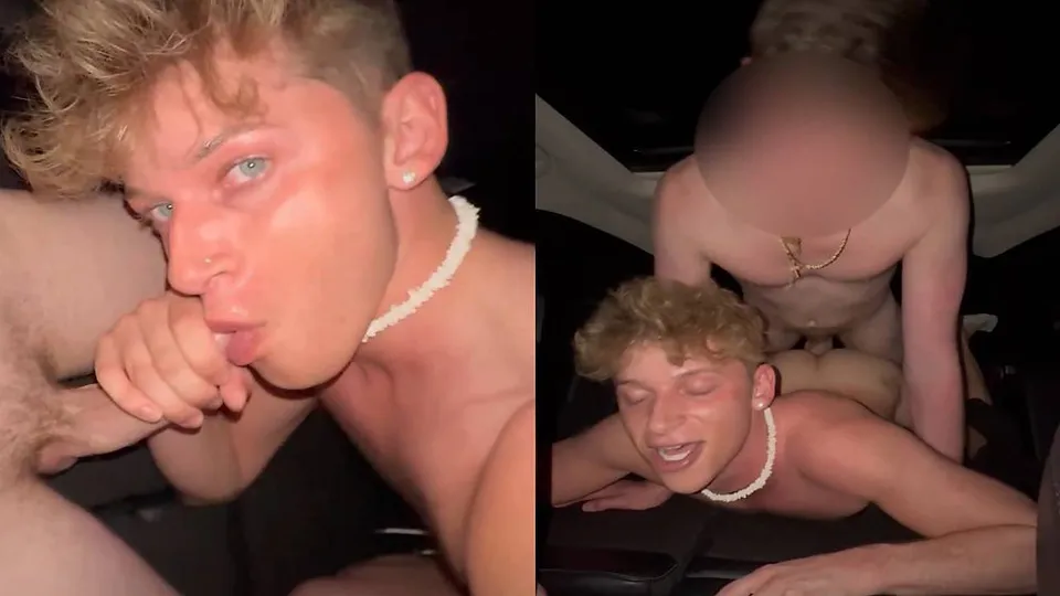 Blond slut's notoriety starts circulating through the halls of the nearby college