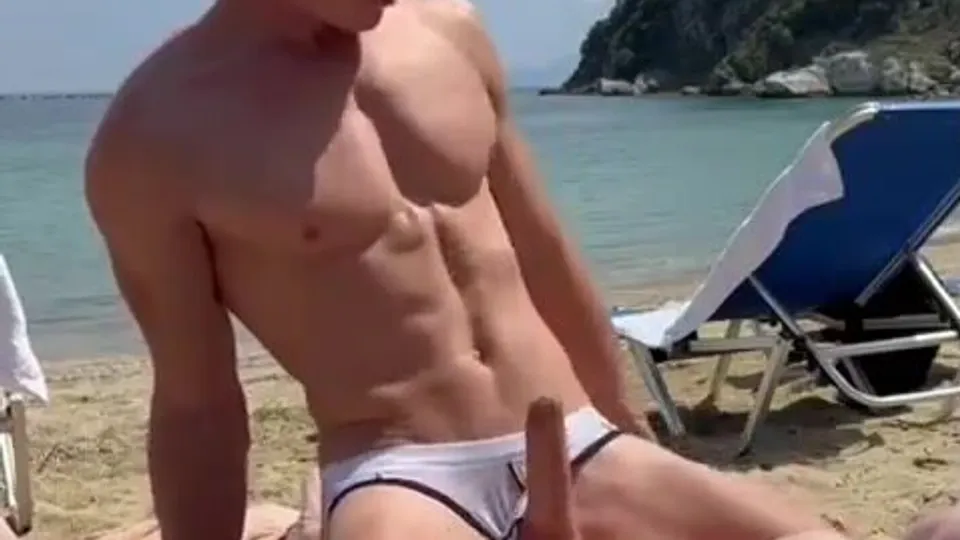 Blond Twink Riding Cock at The Beach - ThisVid.com