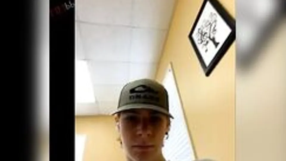 Blonde boy with hat