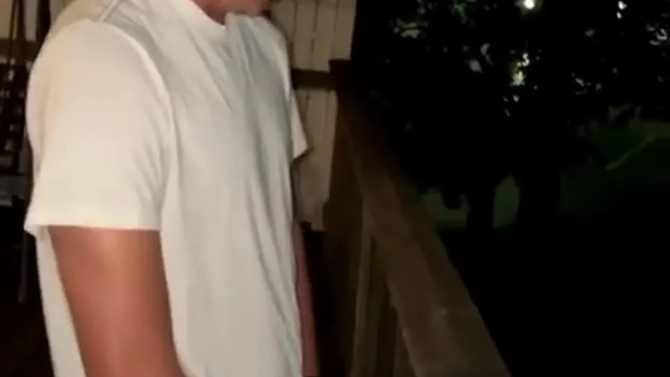 Blonde Bro Pissing off the Balcony, as Buddy Films It - ThisVid.com
