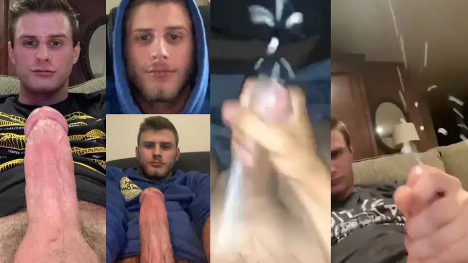 Blonde swimmer jock jerking his cock & cumming - ThisVid.com