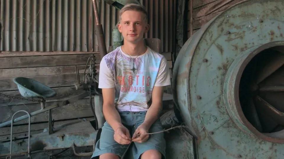 Blonde Twink Gets Fucked Hard at Abandoned Farm - XXX Gay