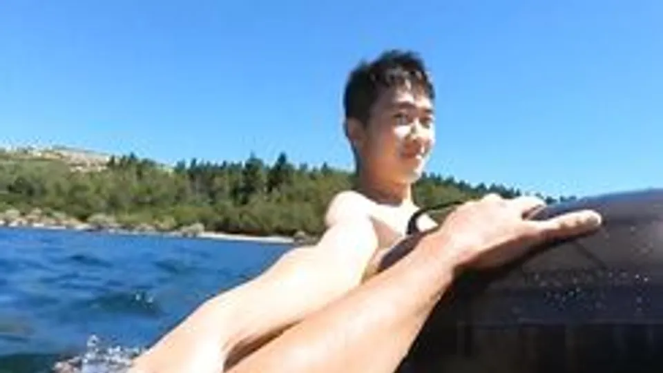 Boat Trip With Cute Asian Boy