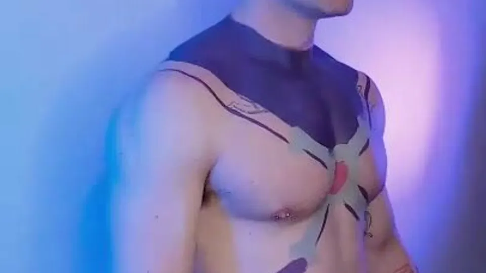 Body art - skeletor - oral & anal - ThisVid.com