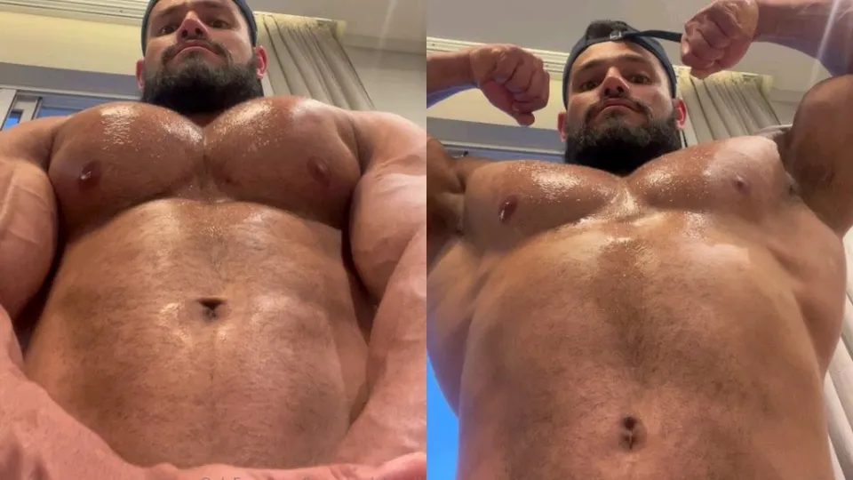 Bodybuilder Sweaty Muscle Pecs Paradise (Boymusclebrazil)