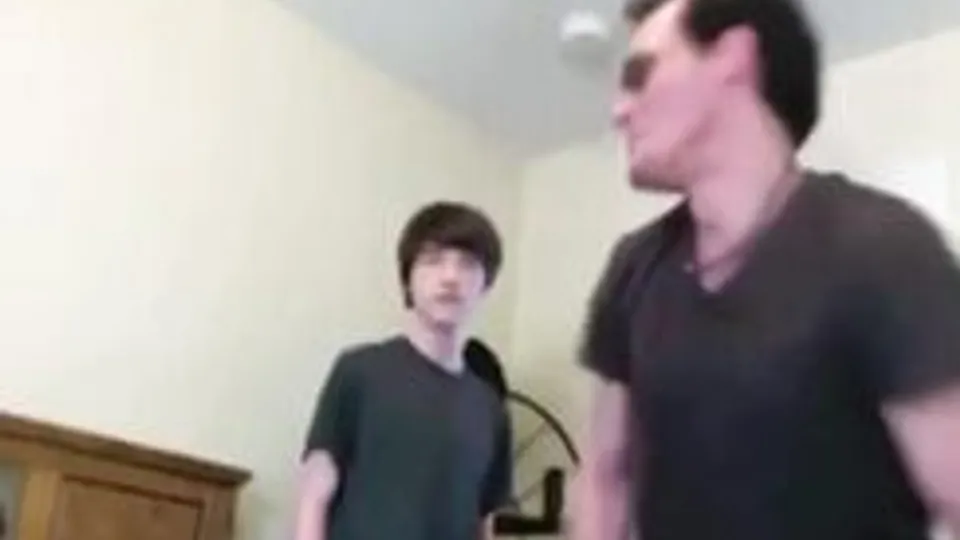 Boy and neighbour in bed