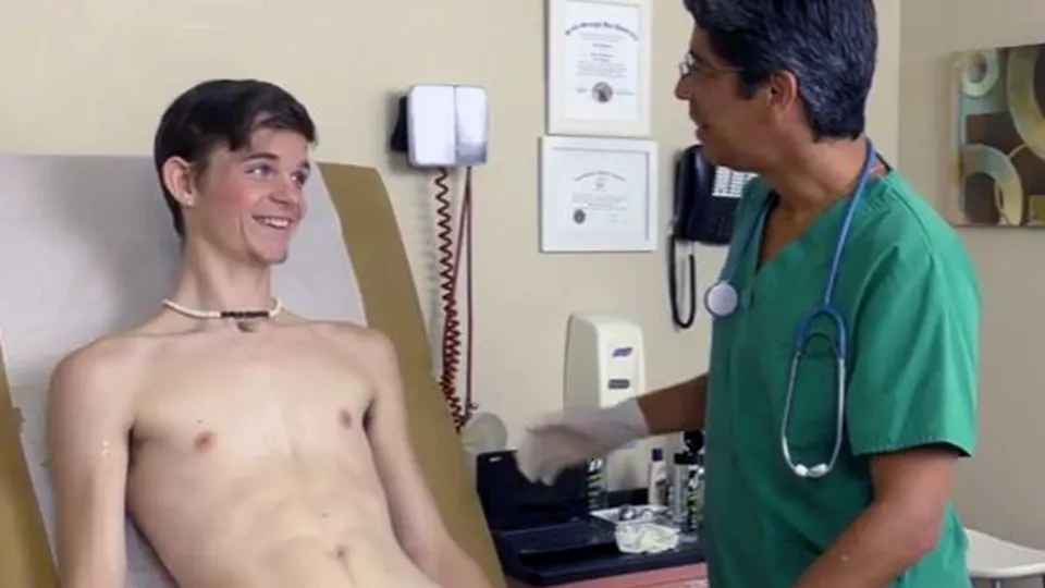 Boy milked after a medical exam - ThisVid.com