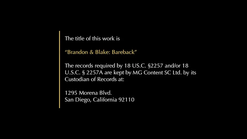 Brandon & Blake - Bareback