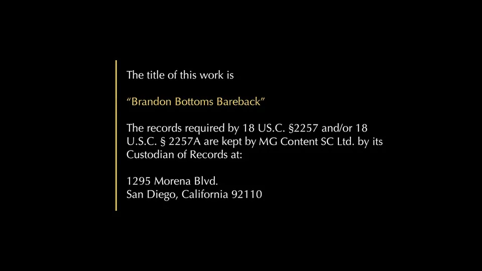 Brandon Bottoms: Bareback 2015