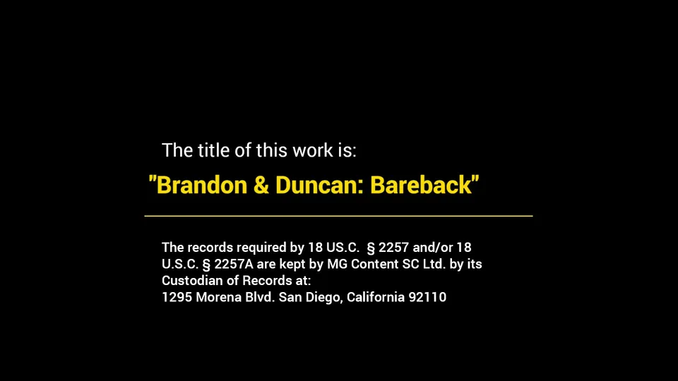 Brandon & Duncan - Bareback