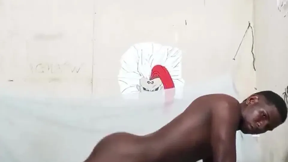 Brazilian hunk strokes his big dick and cums