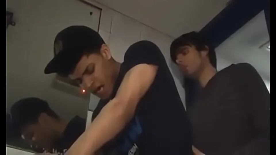 British Chavs Caught Jerking Off in Public Restroom