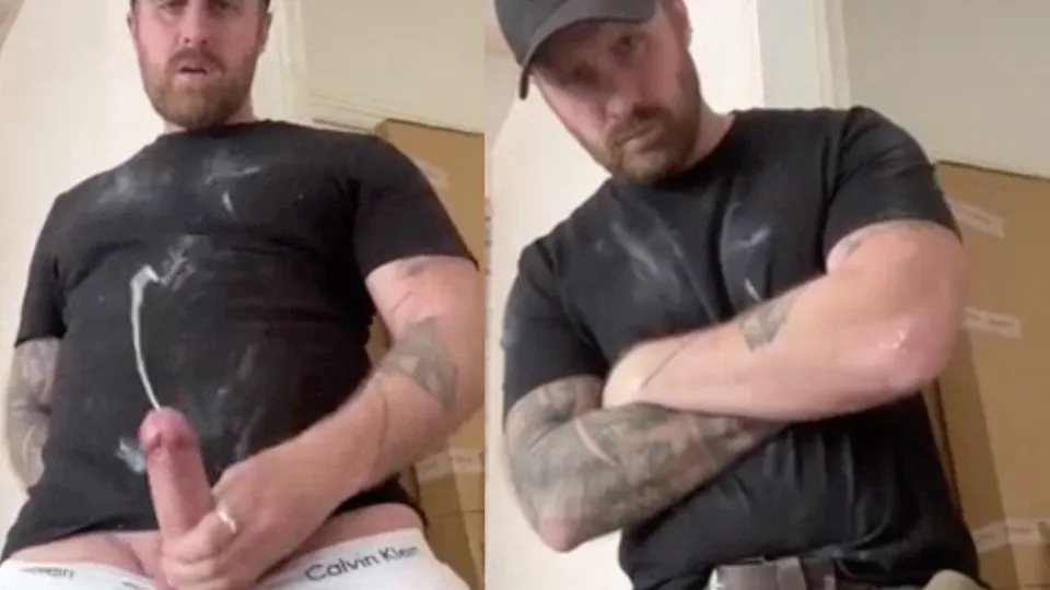 Builder takes a break on the worksite to jerk & cum - ThisVid.com