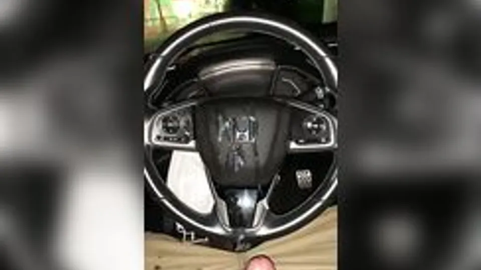 Car wank - messy!