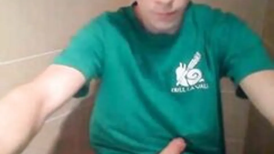 catching his cum in his hand