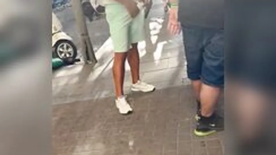 Caught flashing huge dick to other guys