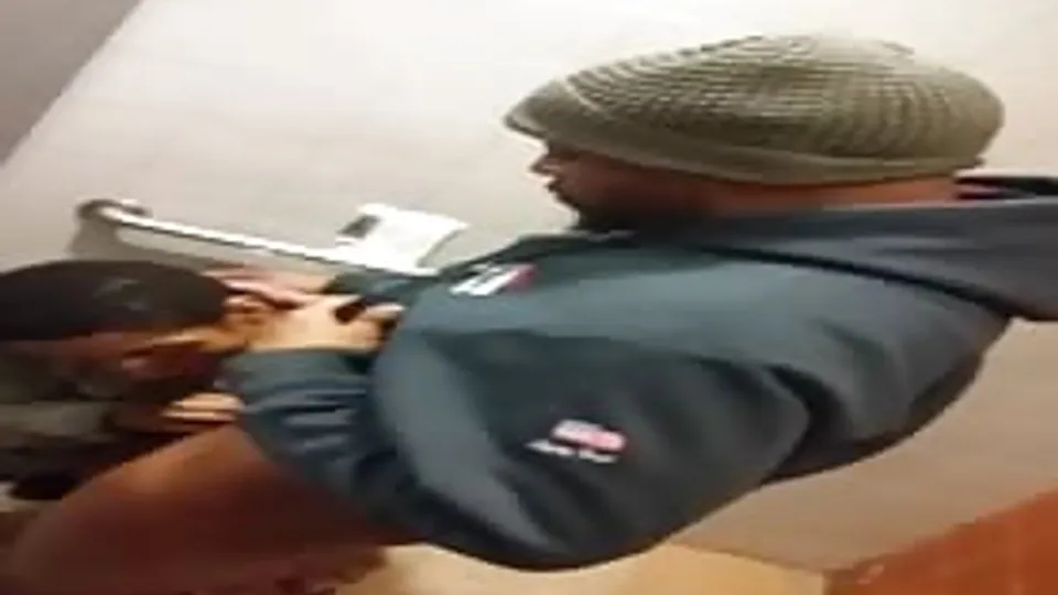 caught gay Blowing a straight dude in a public bathroom stall