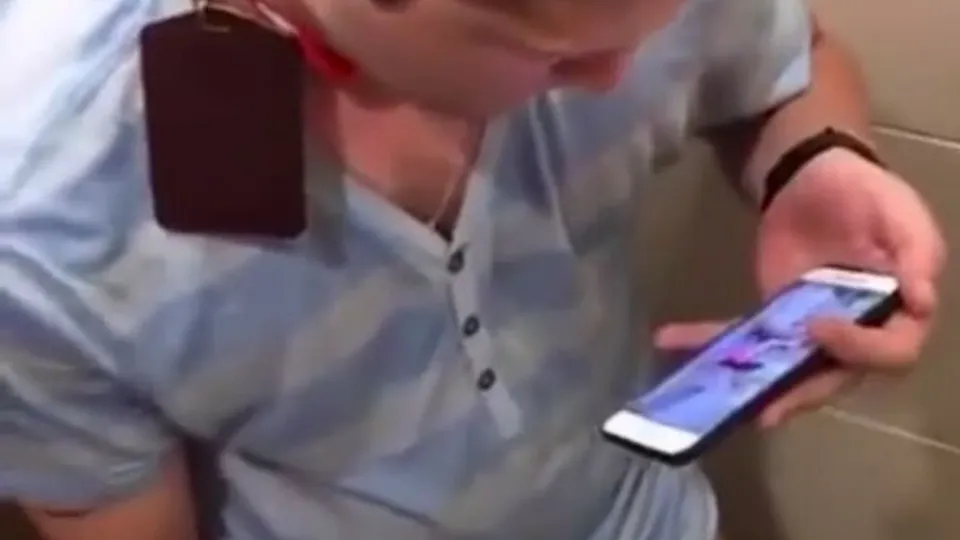 Caught His Boss Wanking & Blowing Load In Stall! - ThisVid.com