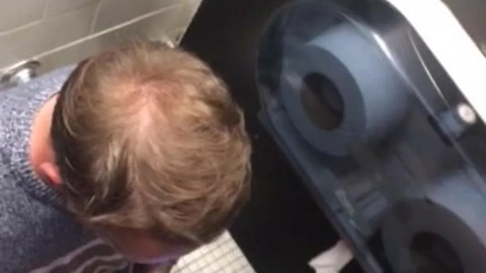 Caught jerking off in bathroom - video 2 - ThisVid.com