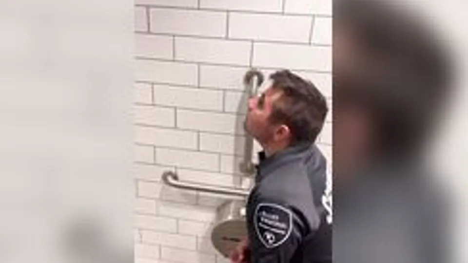 caught security in the AirPort stalls