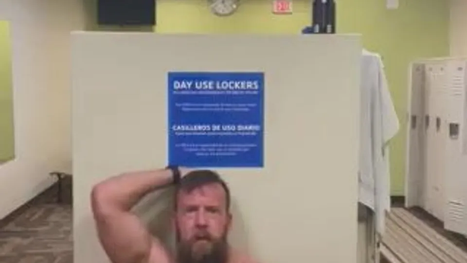Caught Stroking in the Locker Room - ThisVid.com