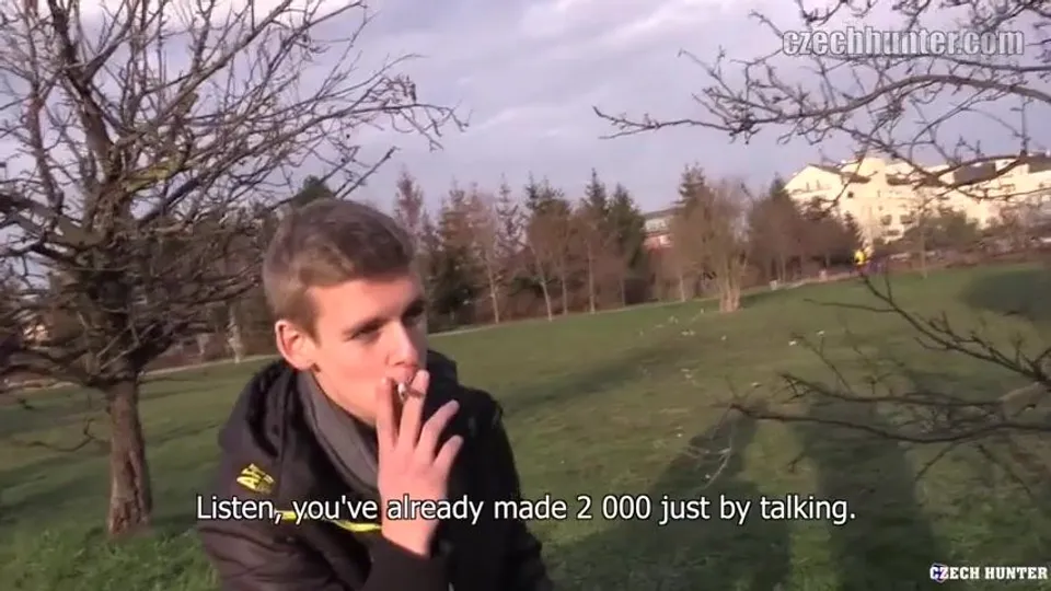 Gay Hoodie Guy Sucks and Fucks for Cash