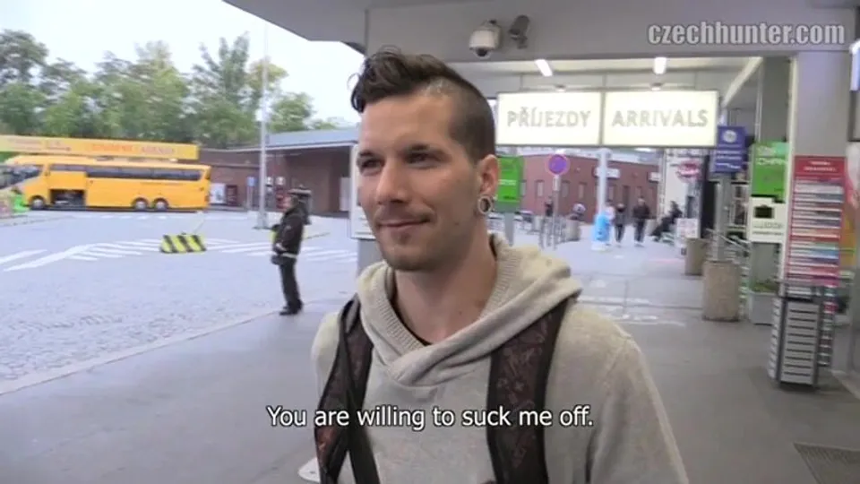 Bus Station Blowjob and Fuck