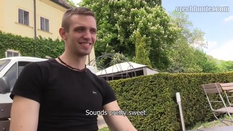 Young Guy in Black T Sucks and Fucks in Prague