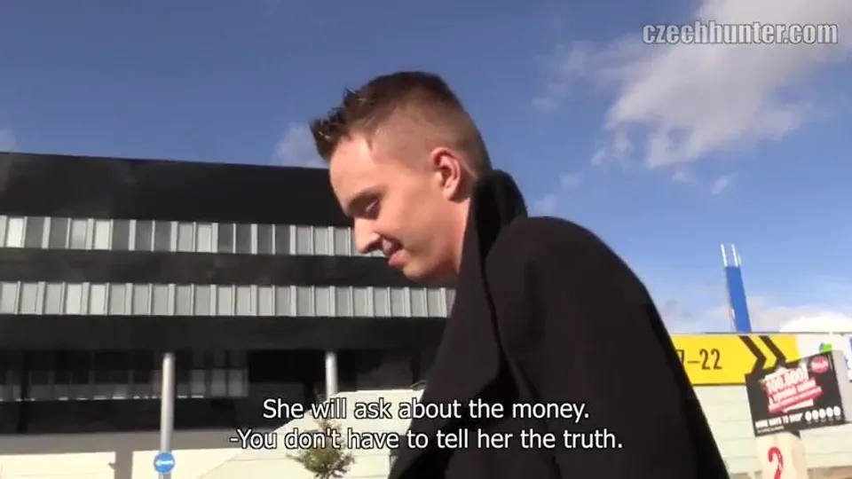 CH 273, Camera guy pays a young guy in black Puma T and a black hoodie to suck and be