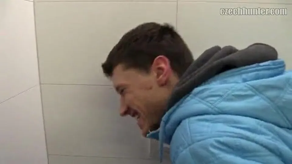 CH 283, Camera guy pays a young guy in light blue Puffa hoodie to suck and be fucked