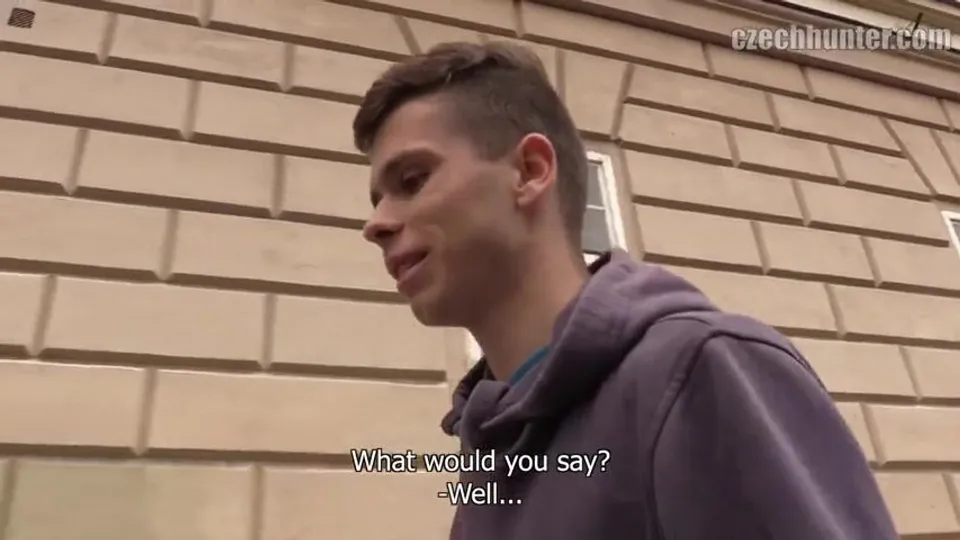 CH 324, Camera guy pays a young guy in black hoodie and cap to suck and be fucked