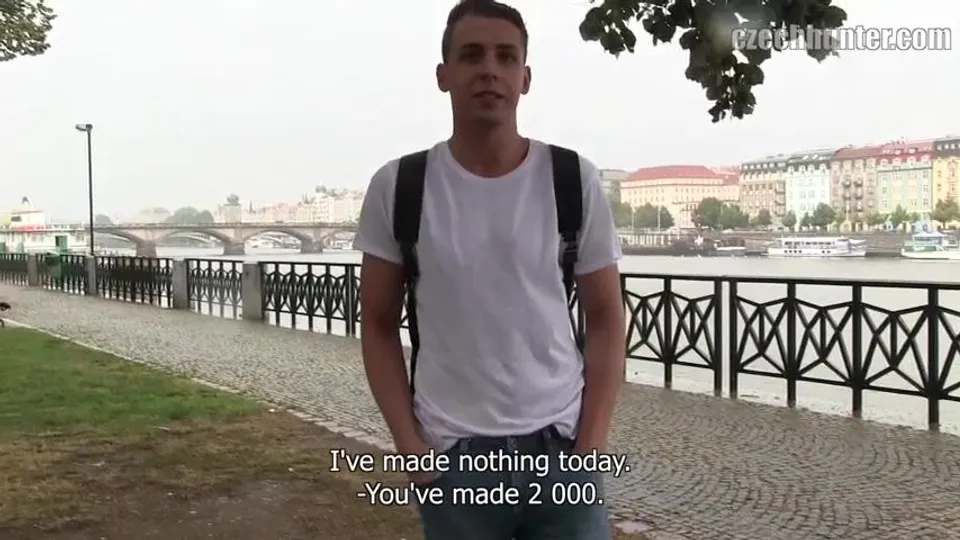 CH 364, Camera guy pays a young guy in white T and backpack to suck and be fucked