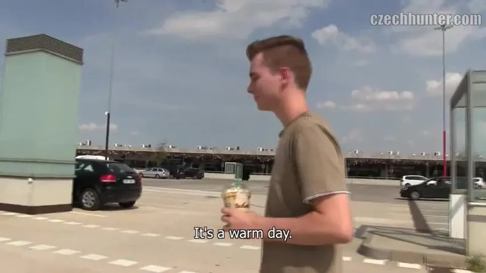 CH 369, Camera guy pays a young guy in khaki green T to suck and be fucked