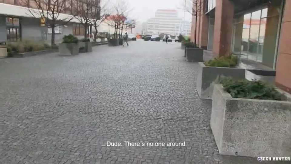CH 401, Camera guy pays a young guy in blue hooded jacket, to suck and be fucked