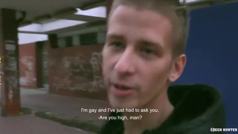 CH 403, Camera guy pays a young guy in black hooded jacket, to suck and be fucked